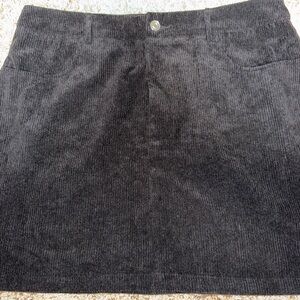 SHEIN Black Corduroy Mini Skirt